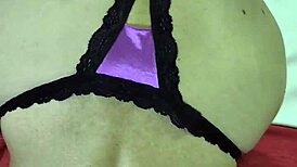 Cute violet shaking sucking in bent over doggystyle