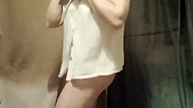 french housewife teases with strip and wand in session