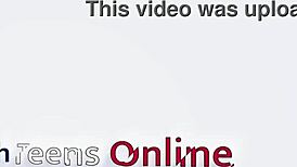 real 18 year old plays with butt plug