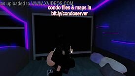 Let's fuck in the Roblox condo room with deepthroat and creampie pussy