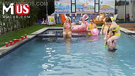 Jerkaoke Summertime Orgy with Madison Morgan and Rosalyn Sphinx in Hot Action