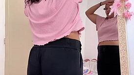 Chubby Girl Farting While Preparing For Date