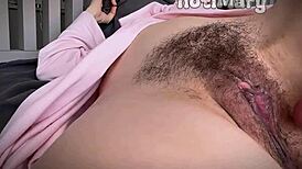 uhh, stepson risky banging stepmom hairy pussy, big cumshot inside... oops