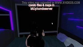 Let's fuck in the Roblox condo room with deepthroat and creampie pussy