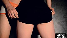 Brunette Petite American Squirts Hard From Rough Doggystyle Pussy Pounding