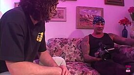 Wow, this brunette hottie is deep throating and riding reverse cowgirl so wildly!