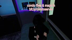 Let's fuck in the Roblox condo room with deepthroat and creampie pussy
