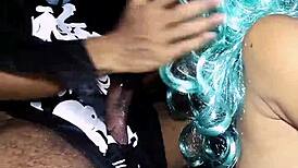 After halloween party, best friend gets rough doggystyle creampie