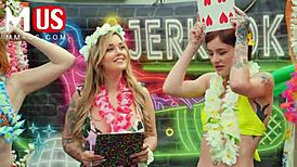 Jerkaoke Summertime Orgy with Madison Morgan and Rosalyn Sphinx in Hot Action