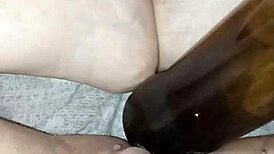 Gretala Pregnant And Excited Rubbing Bottle On Juicy Pussy Lips