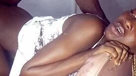 Full video of intense session with African teen submissive in amateur setting