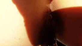 This mature cougar shows off her gaping pussy and asshole in a homemade close-up video