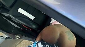 she pulls over so i can fuck her wet pussy with my big black cock