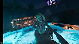 big natural tits brittney jerks off at house party