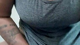 the kinky fuckers tattooed brunette fucks a dildo with her big tits bouncing