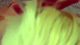 big tit mature milf relaxes as blonde lesbian licks her shaved pussy in curvy cunilingus session