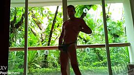 on vacation in cancun mexico and of course pervy papifachero brought some thongs to play in nothing like showing a big f
