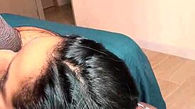 This Latina couple does a sloppy blowjob on camera during video call with her husband watching like a cuckold.