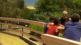 eva angelina deepthroats and fucks a thick dick outdoors while wearing shoes and lingerie