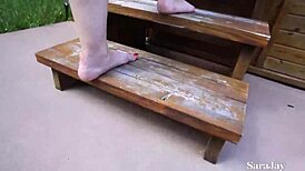 della dane backyard poolside sex with dildo and cum