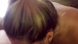 Sluty Eyes Swallow Cum From Sloppy Blowjob And Handjob