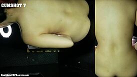 Gloryhole Girl Swallows Eight Cumshots with Tongue and Face Coverage