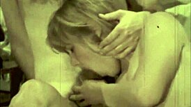 vintage girls having fun with antique 3 some lesbian group pussy hairy retro beaver bisexual