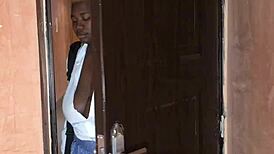 These two chubby students sneak in a quick fuck after school, with her big ass riding his huge black cock until squirting.