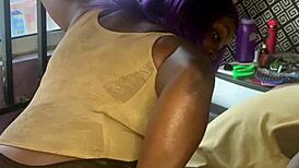 Milf Home Alone Diving into Pussy with Saggy Tits