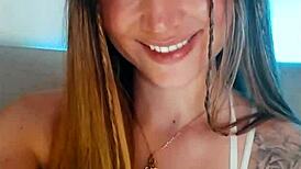 Tattooed Babe Goes Crazy With Webcam Masturbation And Fingering.