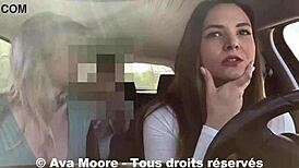 Defi Inconnu - Première Fois Pour Ce Mec Chanceux Qui Se Fait Sucer Par 2 Filles On Lui Vide Les Couilles Sur Le Bord Dune Route