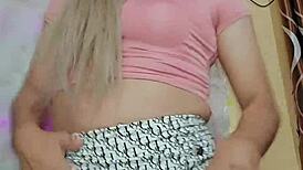 Rosadita, the rich transsexual, casually sucks cock in a fun encounter.