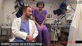 Jackie Banes offers second opinion in nurse gloves at hospital