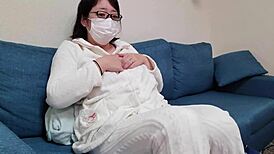 a frustrated housewife masturbates in a nasty way, doesn't she?