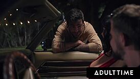 big titty slut pounded in parking lot, cuck watches