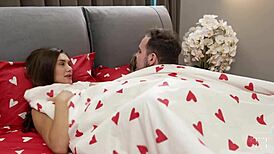 UNEXPECTED GUY IN BED LEADS TO JUICY THREESOME WITH FACE SITTING AND FACIALS