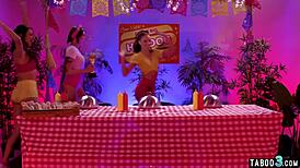 ebony lesbian alexis tae strapon fucking eliza ibarra and charlotte sins with dildo lick 3 some group pussy toys latina fingering