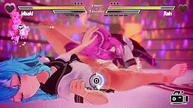 Intense Lesbian Battle 2: Pussy Licking And Scissoring Action