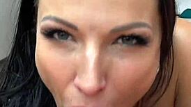 big tits babe sucks like a queen - blowjob, rimjob, ball sucking, cum in mouth casting