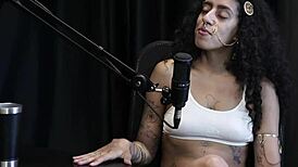 Feel that cock entering, she charges for patience, takes nude photos for masturbation, prostitution for those who like people - Bibi Hourani in sheer red!