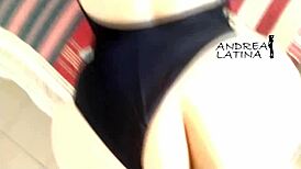 Latina Fucked in Doggy Style by Horny Friend at Home