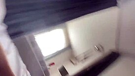 Two natural body teen models fucking old photographer in backstage interview