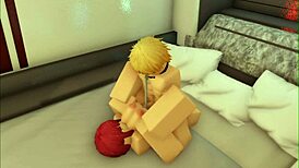 Denji and Makima engage in deepthroat sex on Roblox.