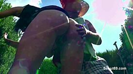 Father Fucks Step-Daughter in Garden for Pocket Money!