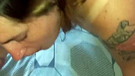 Morning blowjob turns nasty with deepthroat, cum, and interracial action.