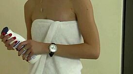 Want to see this redhead fingering her shaved pussy solo?