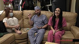 bratty asian cheerleader blaire celeste gets physical with shaved pussy and gloves