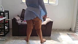 Alternative big ass pierced nipples spreading for big black cock