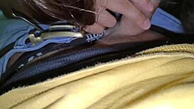 Hot Muslim Girlfriend Gives Blowjob To Boyfriend Sitting Next In Hindi Audio With Sexy Bbw Ass