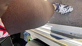 petite ebony cheats on white boyfriend with monster black cock?